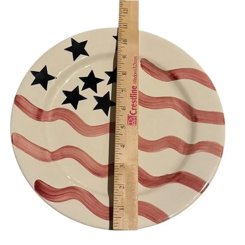 VTG Lillian Vernon Patriotic Plates 4 Stars Stripes July 4th Memorial‎ Labor Day